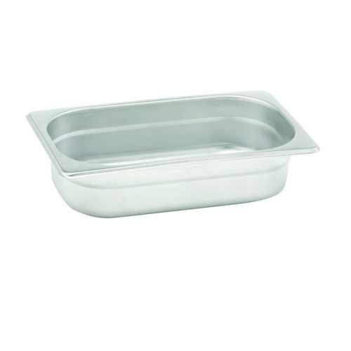 Cubeta GN 1/4 de acero inoxidable. Tamaño 16,2 x 26,5 cm. Profundidad 10 cm. Capacidad 2,8 L. - Venta 1 unidad