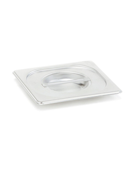Tapa normal GN 1/6 de acero inoxidable. Tamaño 16,2 x 17,6 cm. - Venta 1 unidad