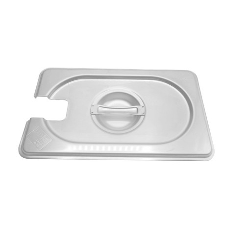 Tapa GN 1/9 de acero inoxidable con muesca. Tamaño 10,8 x 17,6 cm. - Venta 1 unidad