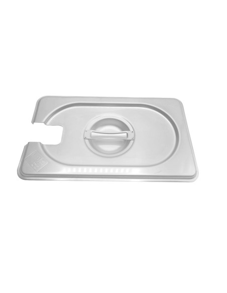 Tapa GN 1/9 de acero inoxidable con muesca. Tamaño 10,8 x 17,6 cm. - Venta 1 unidad
