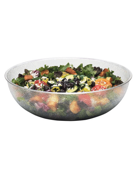 Ensaladera 10,6 L - 38,1 x 38,1 cm - Policarbonato Transparente con efecto empedrado