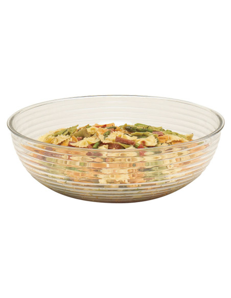 - RSB12CW-15 - Ensaladera redonda 5,5 L - 30,5 x 30,5 cm - Policarbonato Transparente con efecto acanalado