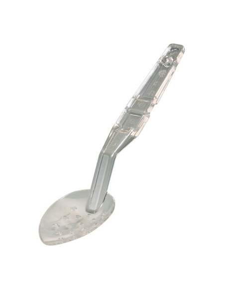 Cuchara de servicio perforada - 33 cm de largo - Policarbonato Transparente - Venta 1 unidad.