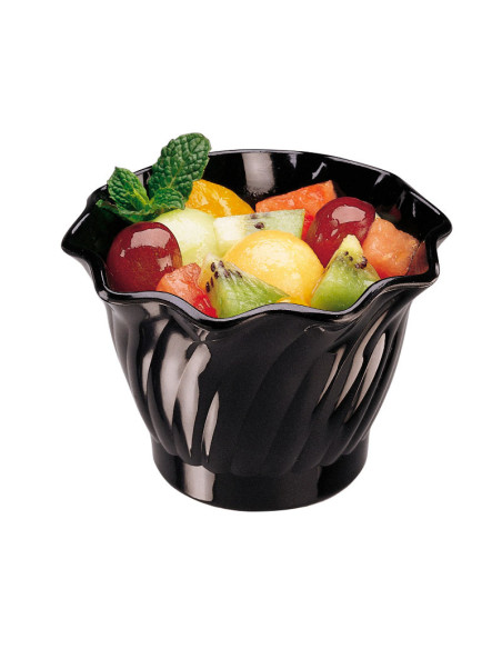 Bol remolino 148 ml - 8,9 x 8,9 x 6,2 cm - Negro - Venta 1 unidad.