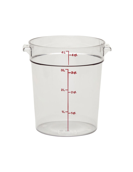 Recipiente redondo 3,8 l - 20,8 x 20,8 cm - Transparente (Tapa no incluida)