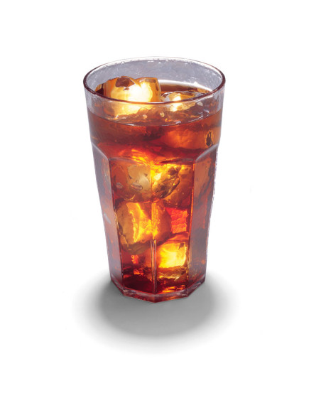Vaso Laguna 236,6 ml - 6,9 x 6,9 x 10,9 cm - Plastico SAN - Transparente - Venta 1 unidad.