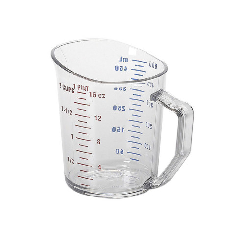 Jarra medidora 500 ml - 8 x 13 x 25 cm - Policarbonato Transparente