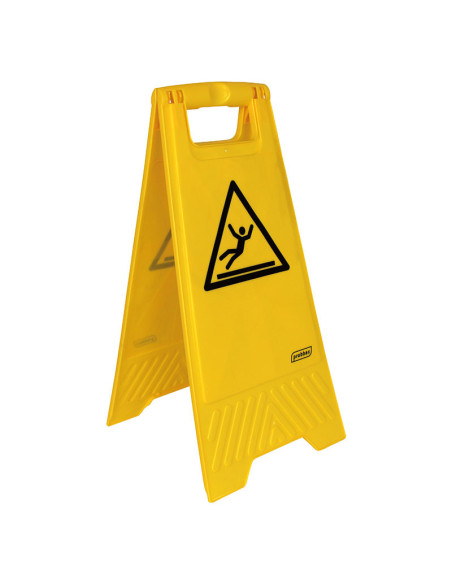 Señal de suelo "SUELO MOJADO" - 28 x 4 x 60 cm - Amarillo