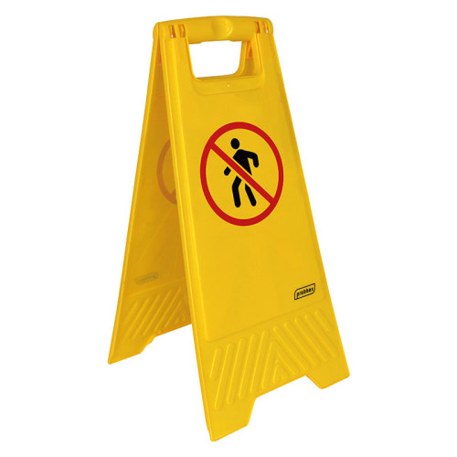 Señal de suelo "NO PASAR" - 28 x 4 x 60 cm - Amarillo