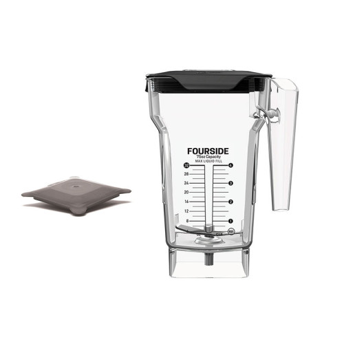 Jarra FOURSIDE de 1 litro con tapa plana blanda para batidora profesional Blendtec