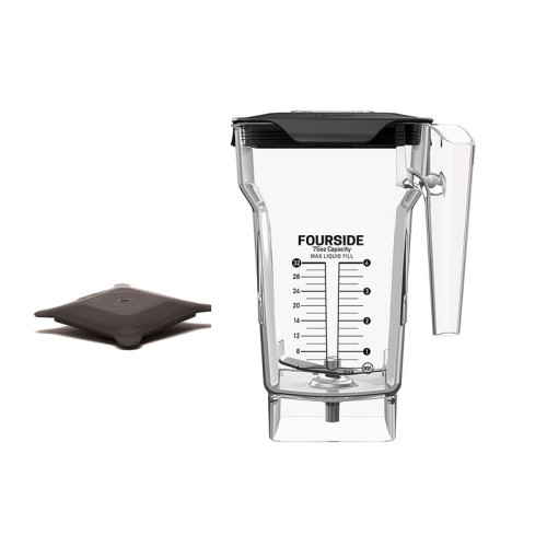 Jarra FOURSIDE de 1 litro con tapa plana dura para batidora profesional Blendtec