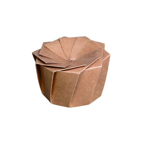 (Pack de 100 ud) - Recipiente de un sólo uso para delivery premium LOTUS - 1,1 L - 15 x 8 cm (12 cm Ø base) - Beige