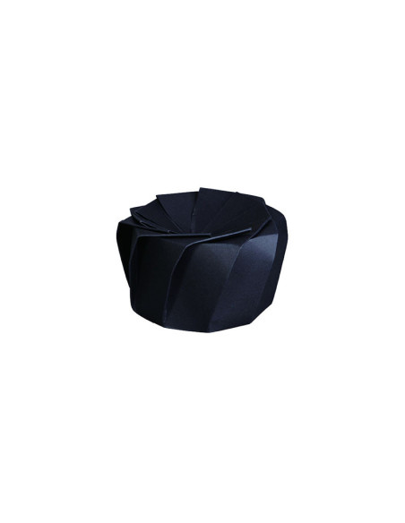 (Pack de 100 ud) - Recipiente de un sólo uso para delivery premium LOTUS - 650 ml - 12 x 7 cm (10 cm Ø base) - Negro