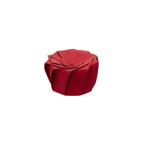 (Pack de 100 ud) - Recipiente de un sólo uso para delivery premium LOTUS - 650 ml - 12 x 7 cm (10 cm Ø base) - Rojo