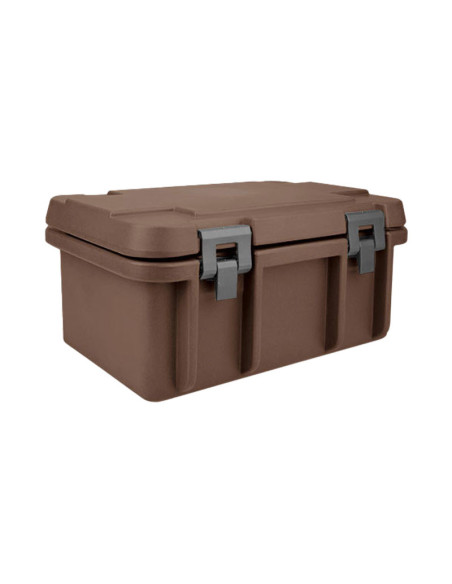 Contenedor isotérmico Serie 100 GN 1/1 con apertura superior. - 46x67,5x32 - Marrón - Venta 1 unidad.