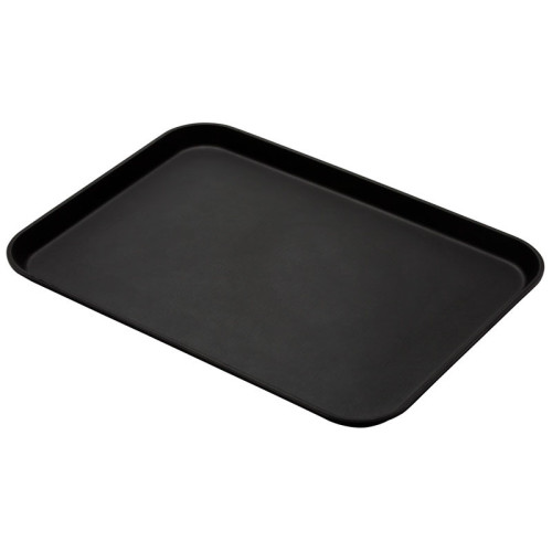 Bandeja CAMTREAD FIBRA DE VIDRIO rectangular con superficie ANTIDESLIZANTE/perfil alto - 45x65 cm - Negro
