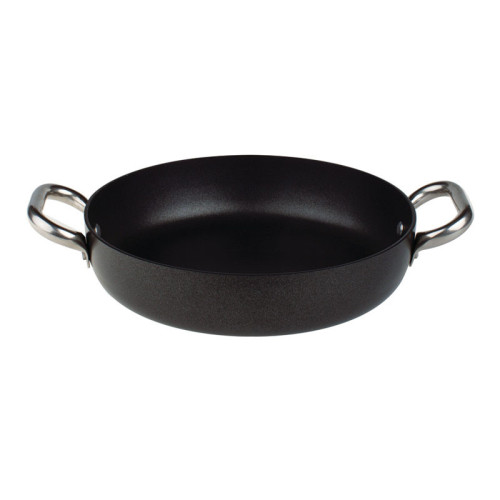 Cazuela de aluminio Alblack grosor 3 mm. - 32 cm. Ø x 6,5 cm. alt.