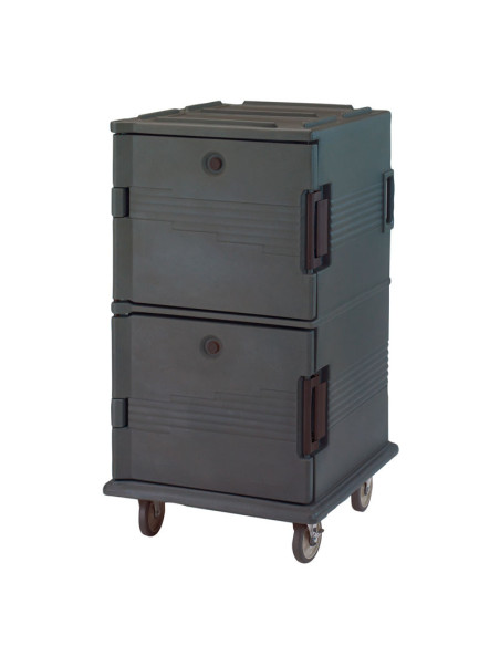 Carro isotérmico GN de doble compartimento Serie Camcart® - 71,5 x 82 x 135 cm - Negro