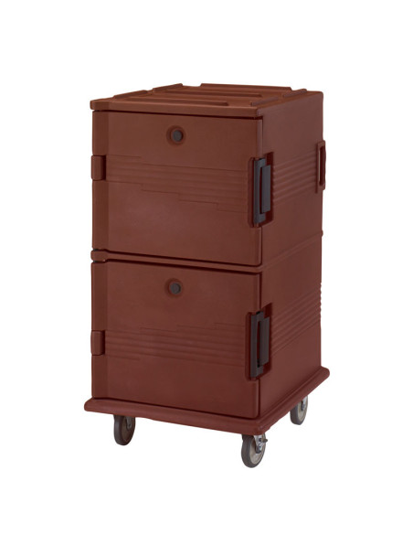 Carro isotérmico GN de doble compartimento Serie Camcart® - 71,5 x 82 x 135 cm - Marrón