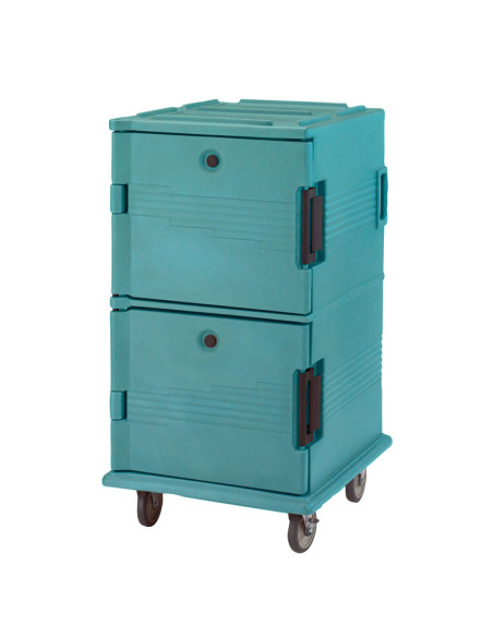 Carro isotérmico GN de doble compartimento Serie Camcart® - 71,5 x 82 x 135 cm - Azul pizarra