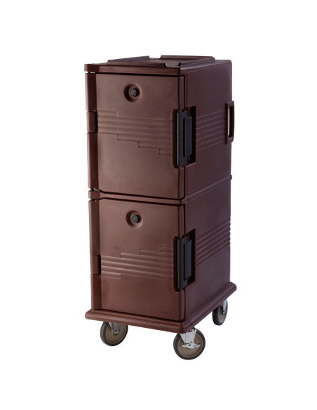 Carro isotérmico GN de doble compartimento Serie Camcarts® - 52 x 69 x 137 cm - Marrón