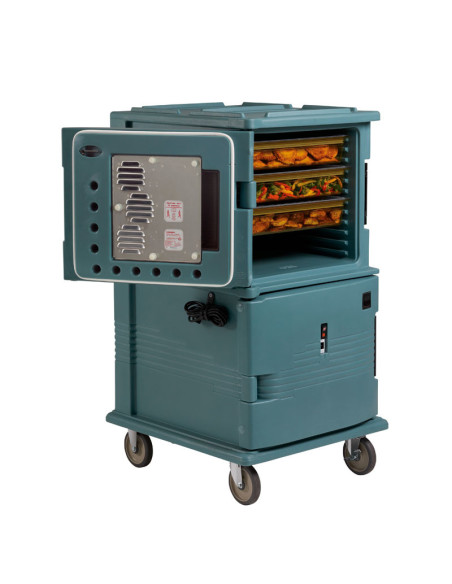 Carro isotérmico GN con puertas calefactadas - 73 x 84,7 x 137,5 cm - Azul pizarra