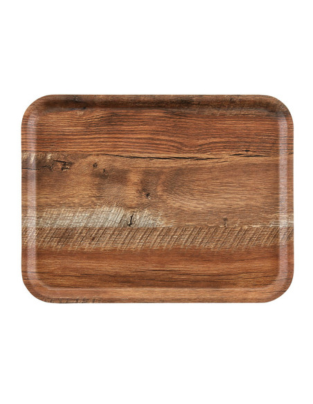 Bandeja Serie Madeyra laminada con superficie texturizada - 24 x 35 cm