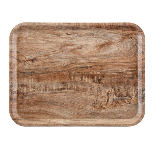 Bandeja Serie Madeyra laminada con superficie texturizada - 24 x 35 cm