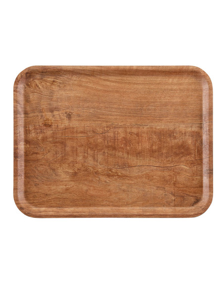 Bandeja Serie Madeyra laminada con superficie texturizada - 24 x 35 cm