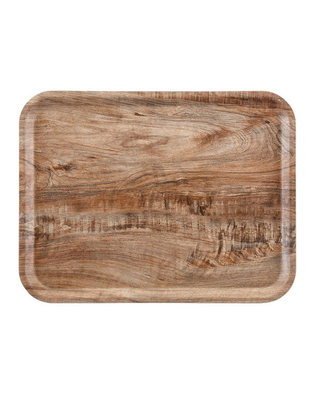 Bandeja Serie Madeyra laminada con superficie texturizada - 37 x 53 cm