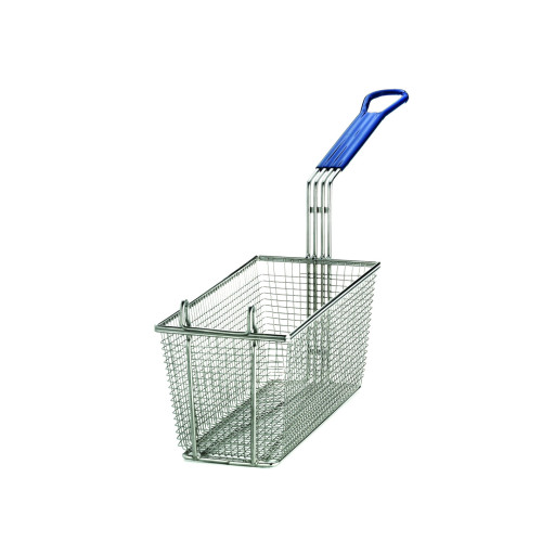 Cestillo para freír con mango azul - 33,5 x 14,5 x 14 cm