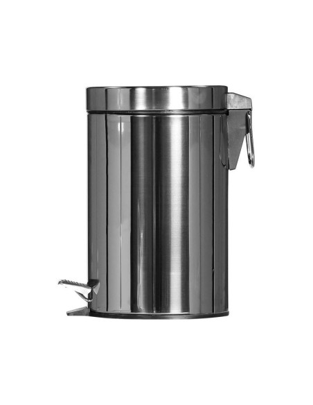 Papelera de pedal - 17 cm de Ø x 27 cm de alto - 3 L - Acero brillante