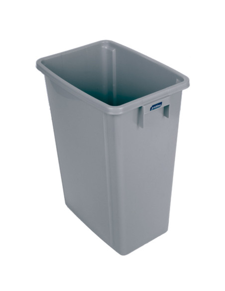 Cubo de reciclaje sin tapa - 32 x 46 x 58 cm - 60 L - Gris