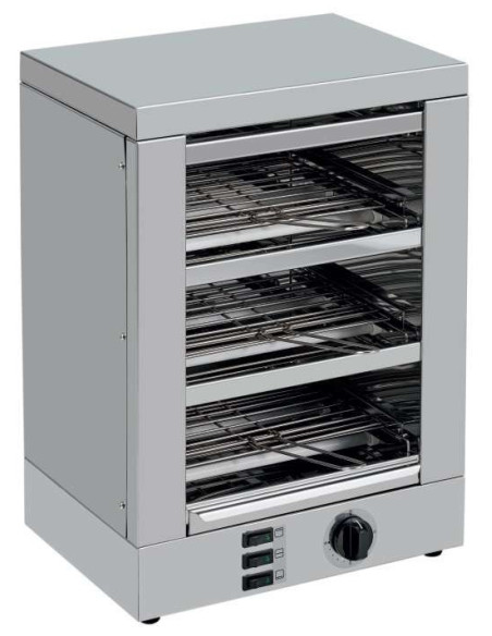 Tostador 3 pisos Slim Line  resistencias de cuarzo contemporizador 2400W TE3T
