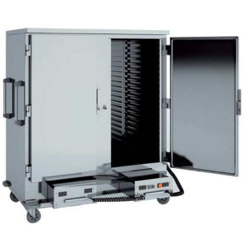 Carro Caliente Alto Doble Cuerpo 34 bandejas GN2/1de 1455 x845 x1675h mm CC-34GN